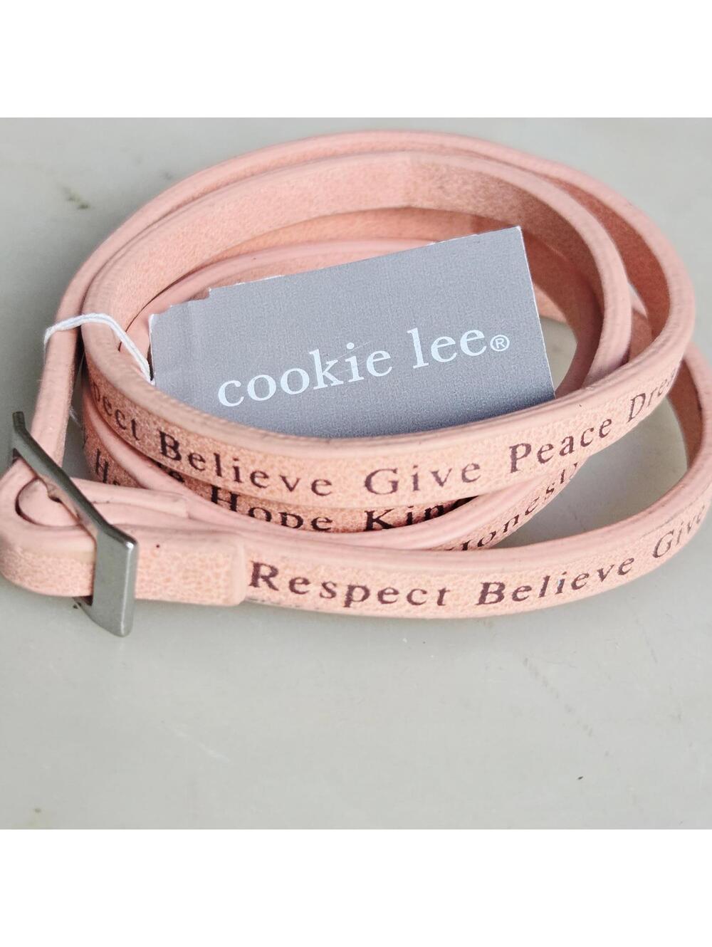 Cookie Lee Pink Mantra Wrap Bracelet NWT